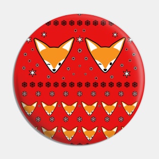 Fox winter Pin