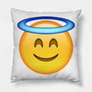 smiling-face-with-halo Pillow