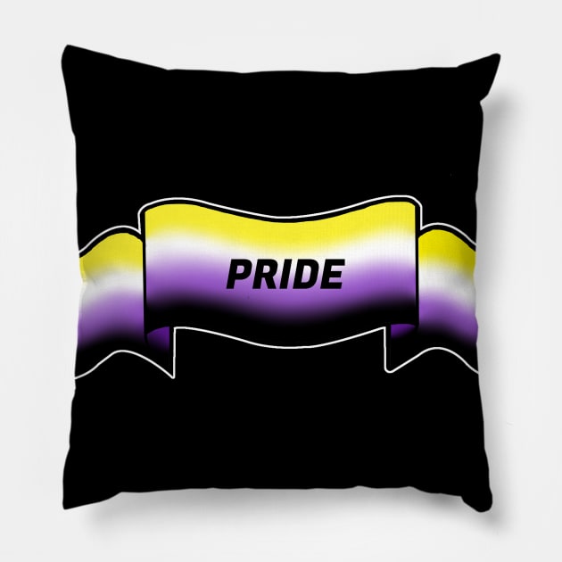 nonbinary pride banner Pillow by TOASTYWAFFL3Z