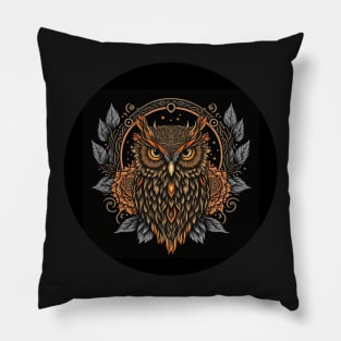 Brown Owl  Emblem Pillow