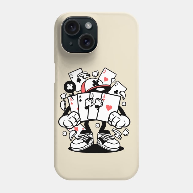 Playing card cartoon Phone Case by Mako Design 