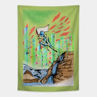 the future man in peacemaker crusade ecopop Tapestry