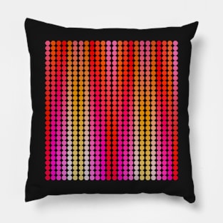 Dots orange, red, pink Pillow