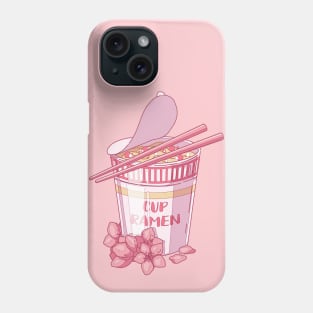 The Japanese noodles food and the sakura flowers Phone Case