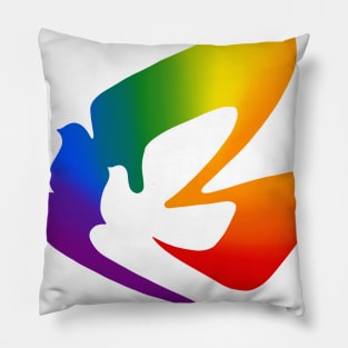 Rainbow Bird Pillow