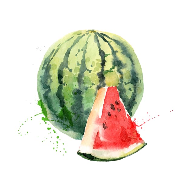 Image: Watercolor, Watermelon by itemful