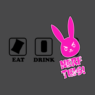 Eat, drink... NERF! - color - inverted T-Shirt