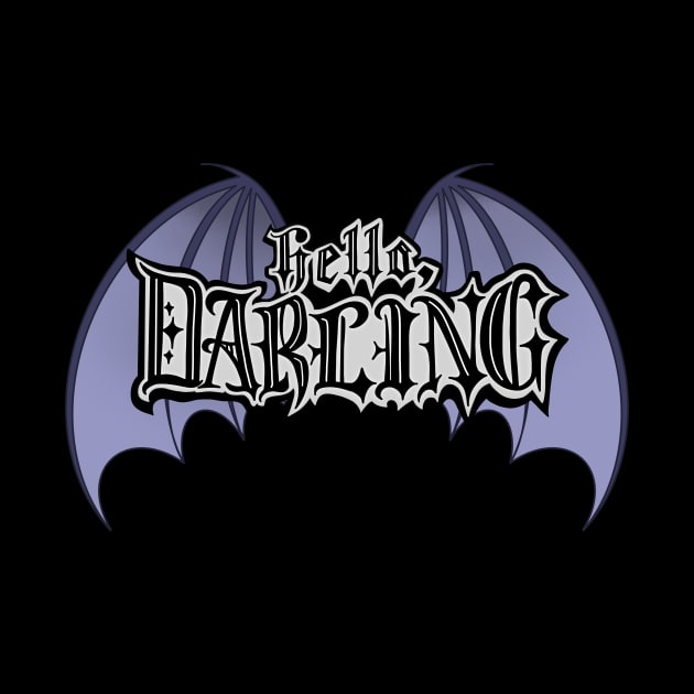 Hello Darling Bat Wings Design by Thenerdlady