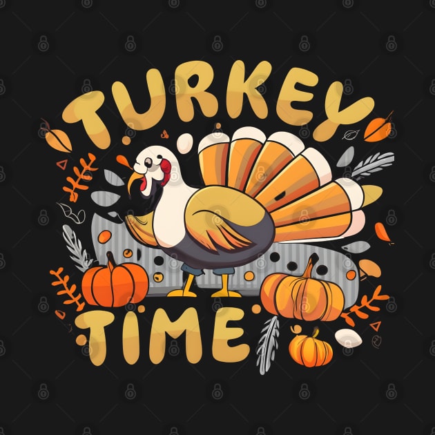 Turkey Time Thanksgiving Animals by Shopkreativco