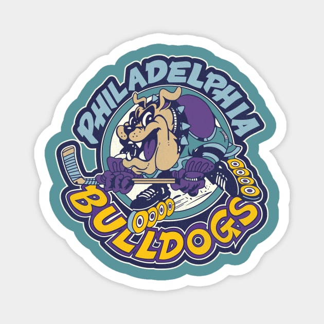 Defunct Philadelphia Bulldogs Roller Hockey Magnet by Defunctland