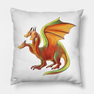 The Three Headed Dragon Pillow