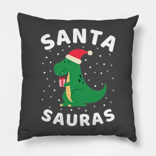 Santa Sauras | Funny Dinosaur Lover Christmas Pillow