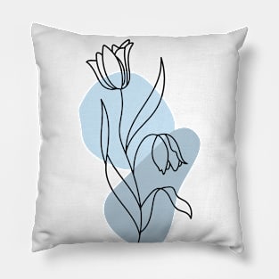 MINIMALISTIC TULIP ILLUSTRATION Pillow