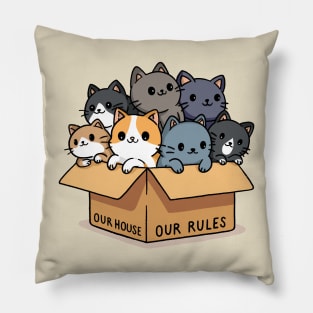 Our house our rules Pillow