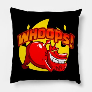 Red whoops! Pillow