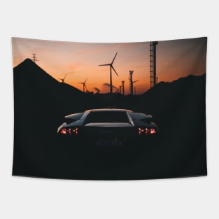 Car at night, Lamborghini Tapestry