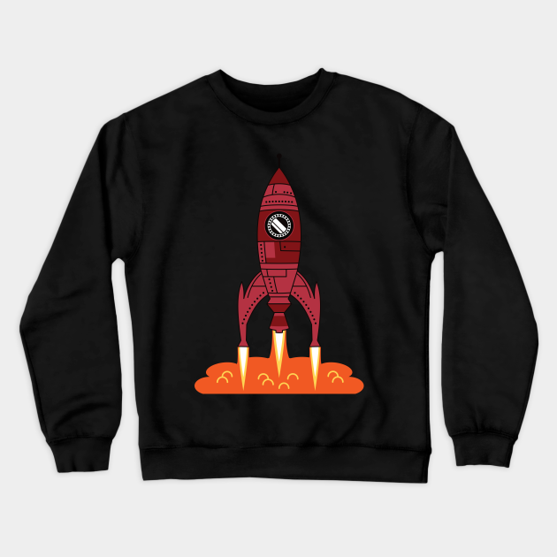 Retro Rocket Space Ship Blast Off Retro Cute Rocket Ship Spaceship Pullover Teepublic De