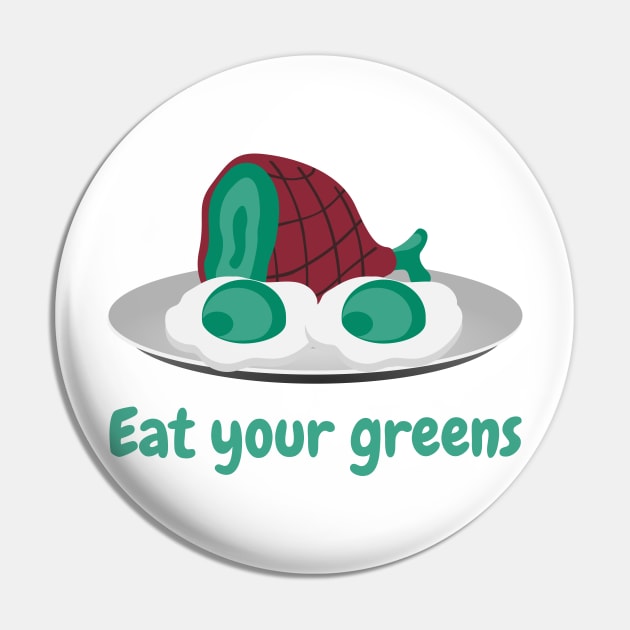 Eat Your Greens Breakfast | Funny Gift Idea for Kids Pin by mschubbybunny