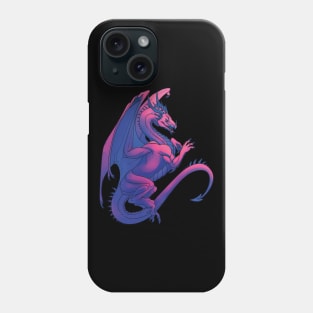 Purple dragon flying Phone Case