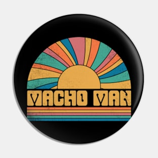 Graphic Macho Proud Name Distressed Birthday Vintage Style Pin