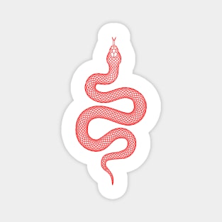 Snake Illustration minimalist aesthetic Magnet