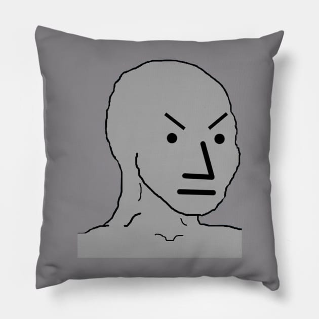 Angry Face Meme Pillow by Matt's Wild Designs