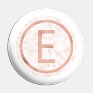 Rose Gold Marble Epsilon Pin