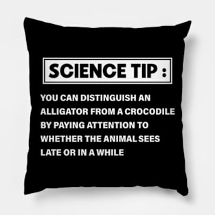 Science Tip Funny Crocodile Alligator Pillow