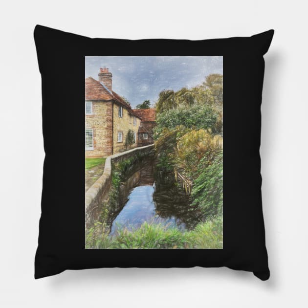 A Corner Of Bosham Pillow by IanWL