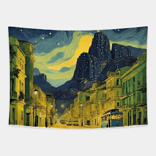 Distrito Federal Brazil Starry Night Vintage Tourism Travel Poster Art Tapestry