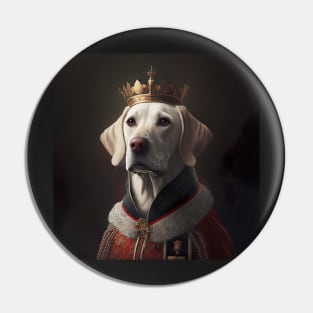 Dog King of England Style Monarchy Pin