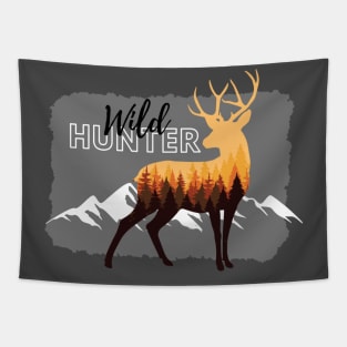 Hunter wildlife adventure Tapestry