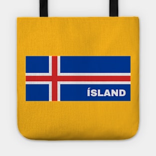 Ísland in Icelandic Flag Tote