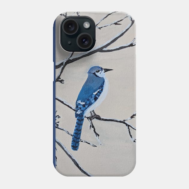 Blue Jay Phone Case by PaintstopbyNandini