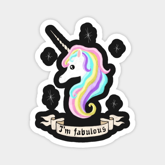 Fabulous unicorn Magnet by laura-nagel