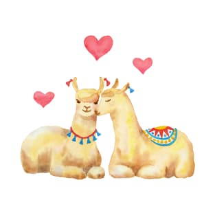 Llamas in love 2 T-Shirt