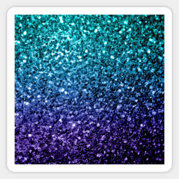 Beautiful Aqua Blue Ombre Glitter Sparkles Sparkles Sticker Teepublic Uk