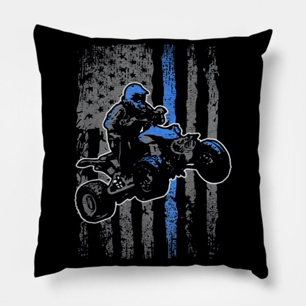 ATV america flag Pillow by Sendumerindu