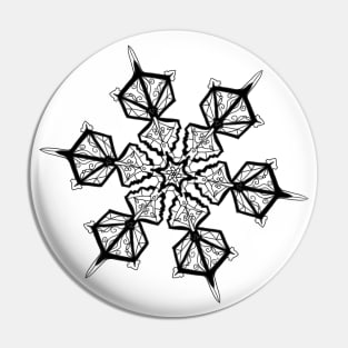 Inktober: Snowflake Pin
