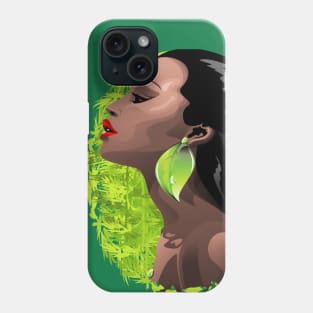 Woman African Beauty and Bamboo Phone Case