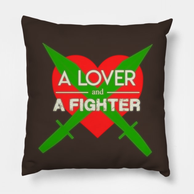 A Lover and a Fighter Album Logo Pillow by PsychoticFoxProductions