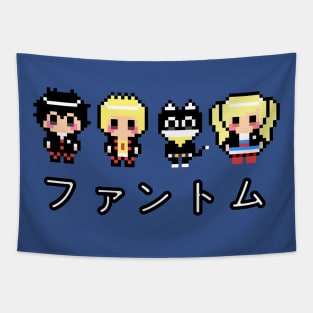 Persona 5 Phantom Thieves "Phantom" Kanji 8-Bit Pixel Art Tapestry