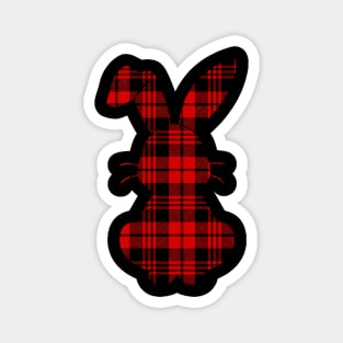 Red Plaid Bunny Rabbit Funny Easter Costume Magnet