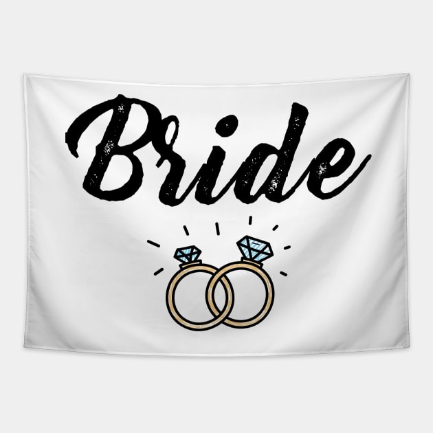 Bride with Diamond Ring Wedding Gift Tapestry by Suniquin