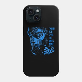 mf doom quote blue Phone Case