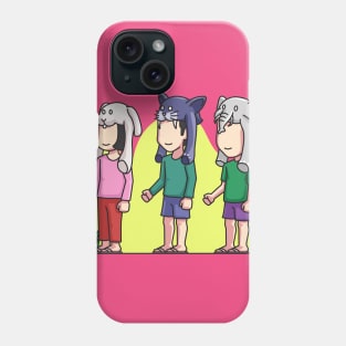 Kids Wearing Cute Animal Phone Case