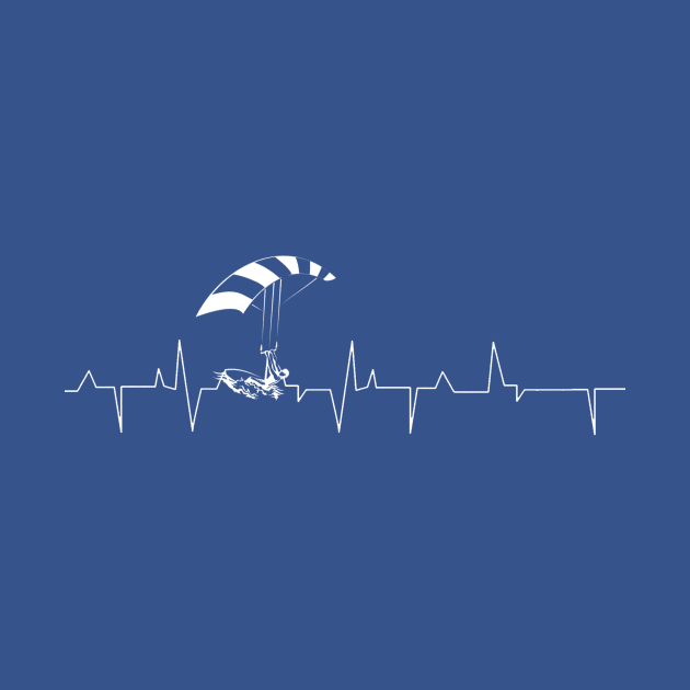 Heartbeat Kitesurfer White by Coumenole Design