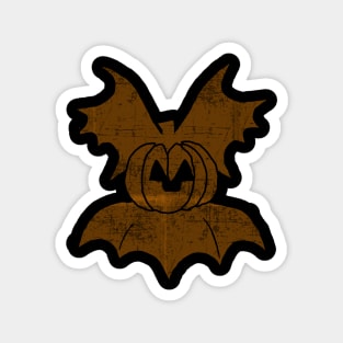 Halloween Pumpkin Bat Symbol in a Distressed Look Magnet