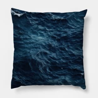 Midnight Serenade: Photorealistic Ocean Whispers Pillow