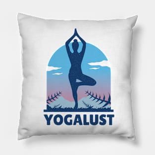 Yogalust Pose Silhouette Pillow